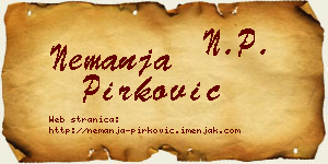 Nemanja Pirković vizit kartica
